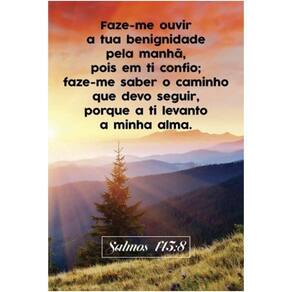 Placa Decorativa  Versículo Bíblico Salmos 143:8 - 20X30 Cm