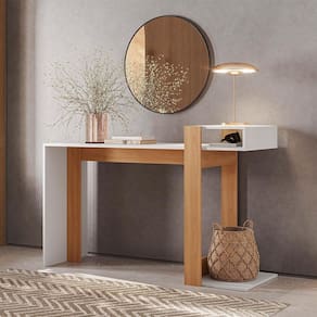 Bancada Versa Home 136cm X 480cm X 875cm Branco/Freijó