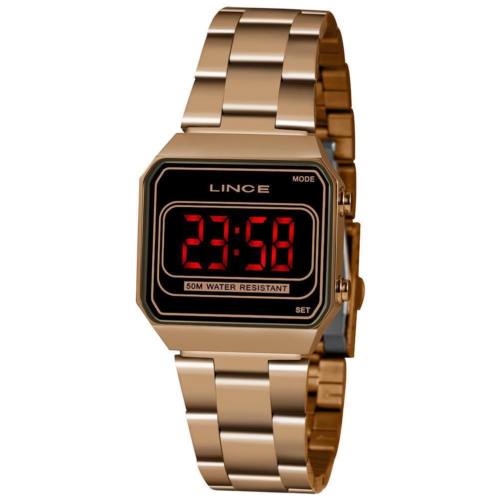 Relogio Led Feminino Classico Mdr4645L Rose
