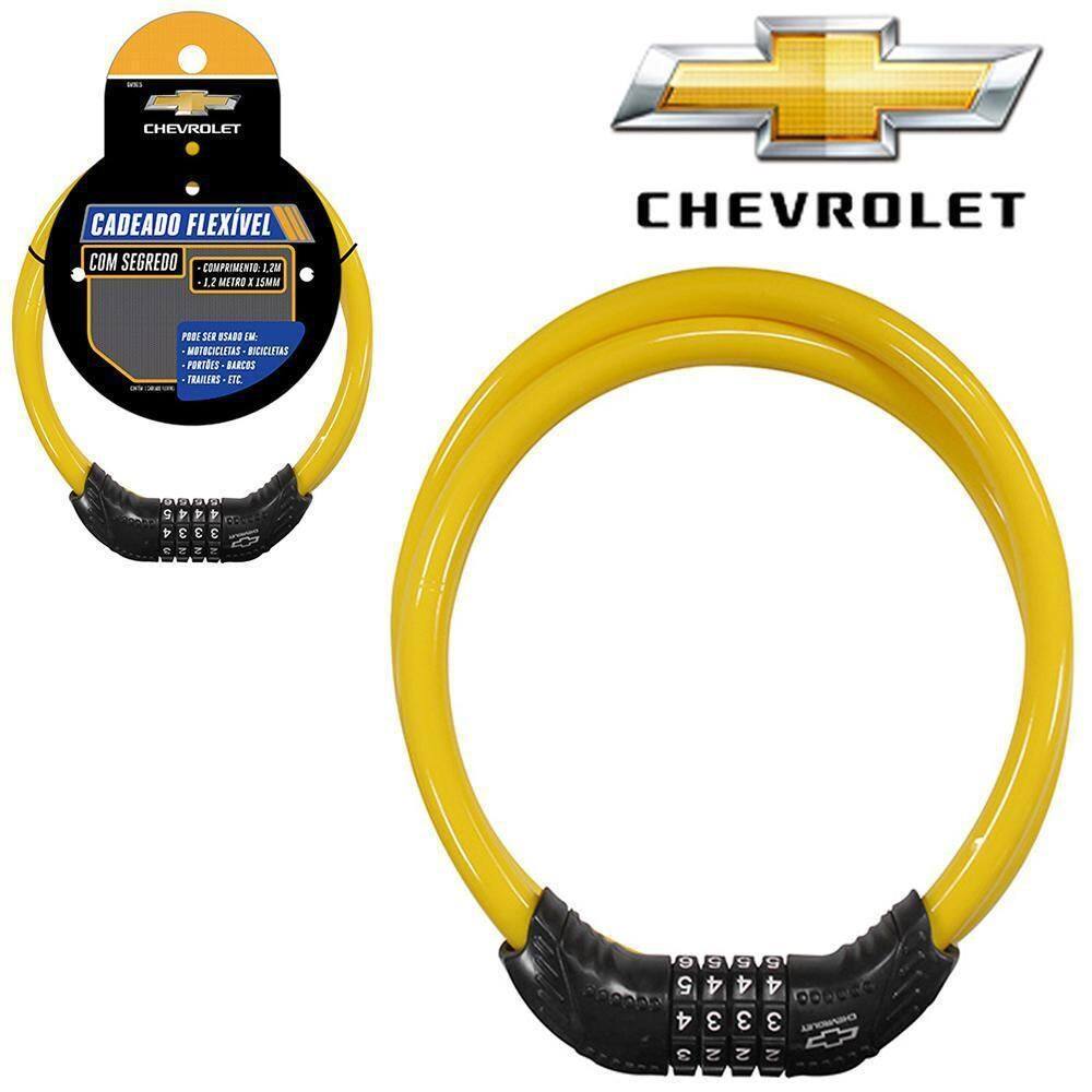 Cadeado/ Trava De Bicicleta / Moto Segredo Amarelo 1,2X15Mm