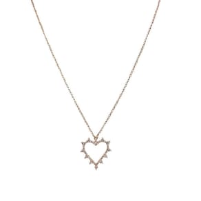 Colar Armazem Rr Bijoux Coração Com Cristais Cravejados Rose