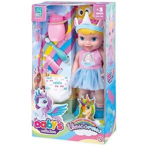 Boneca Baby`S Collection Unicórnio Super Toys