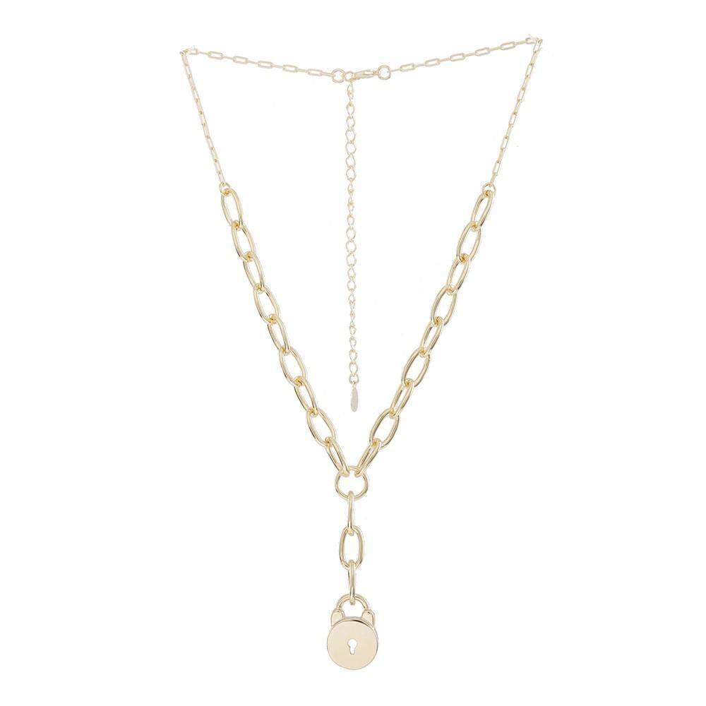Colar Armazem Rr Bijoux Cadeado Dourado