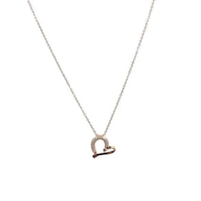 Colar Armazem Rr Bijoux Coração Torcido Com Cristais Rose