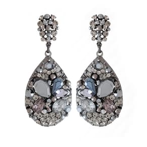 Brinco Grande Armazem Rr Bijoux Cristais Grafite