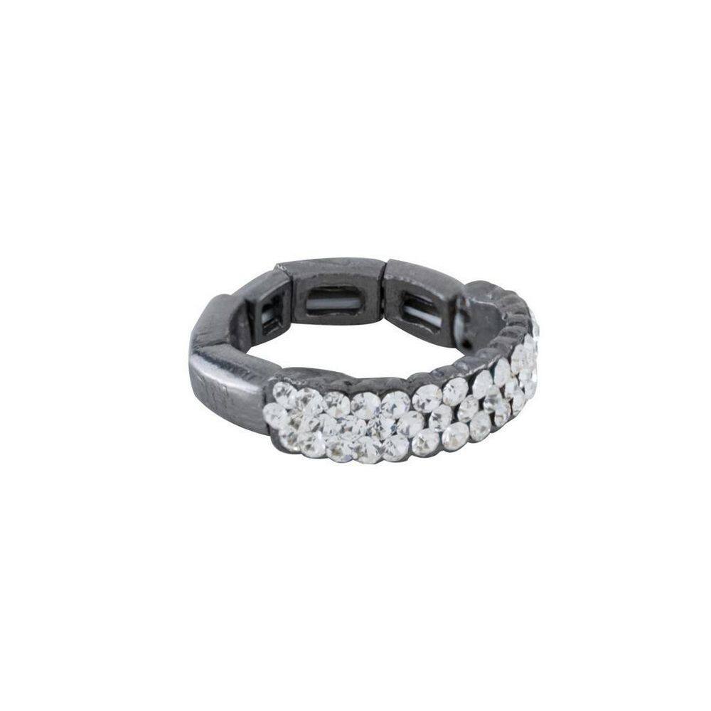 Anel Armazem Rr Bijoux Fio Strass Grafite