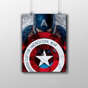 Placa Decorativa - Capitão América - Guerra Civil