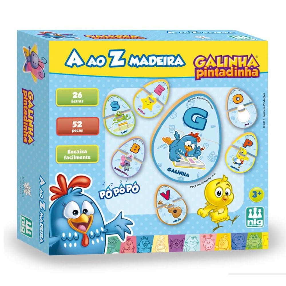 Kit Montar Alfabeto Galinha Pintadinha Nig 0712