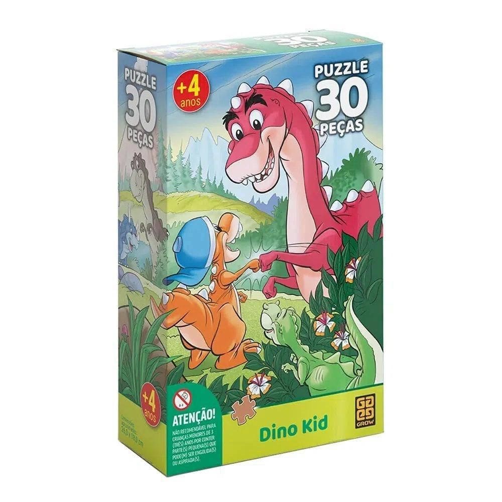 Quebra Cabeça Infantil 30 Peças Dino Kid -Puzzle Grow 3922