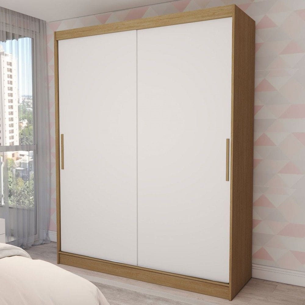 Guarda-Roupa Infantil Swift Slim 2 Portas 2 Gavetas Cinamomo/Branco - Panorama Móveis