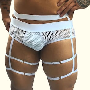 Cueca Cinta Liga Suplex e Arrastão Ligas Flexíveis Com Regulagem