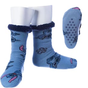 Meia Pantufa Cozy Disney Stitch Antiderrapante Tamanho G