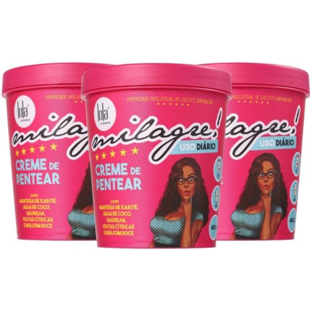 Lola Cosmetics Creme de Pentear Milagre 3 Itens
