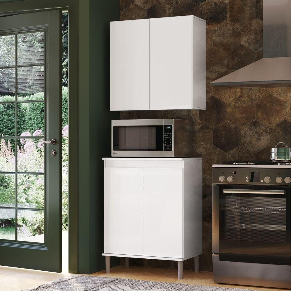 Armário Aéreo Aliex 02 Portas Branco