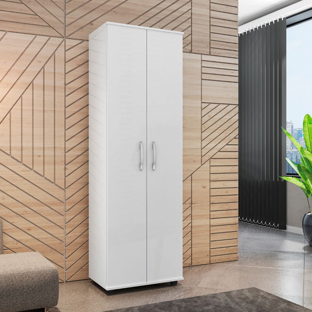 Armário Multiuso com 2 Portas Floriano Branco