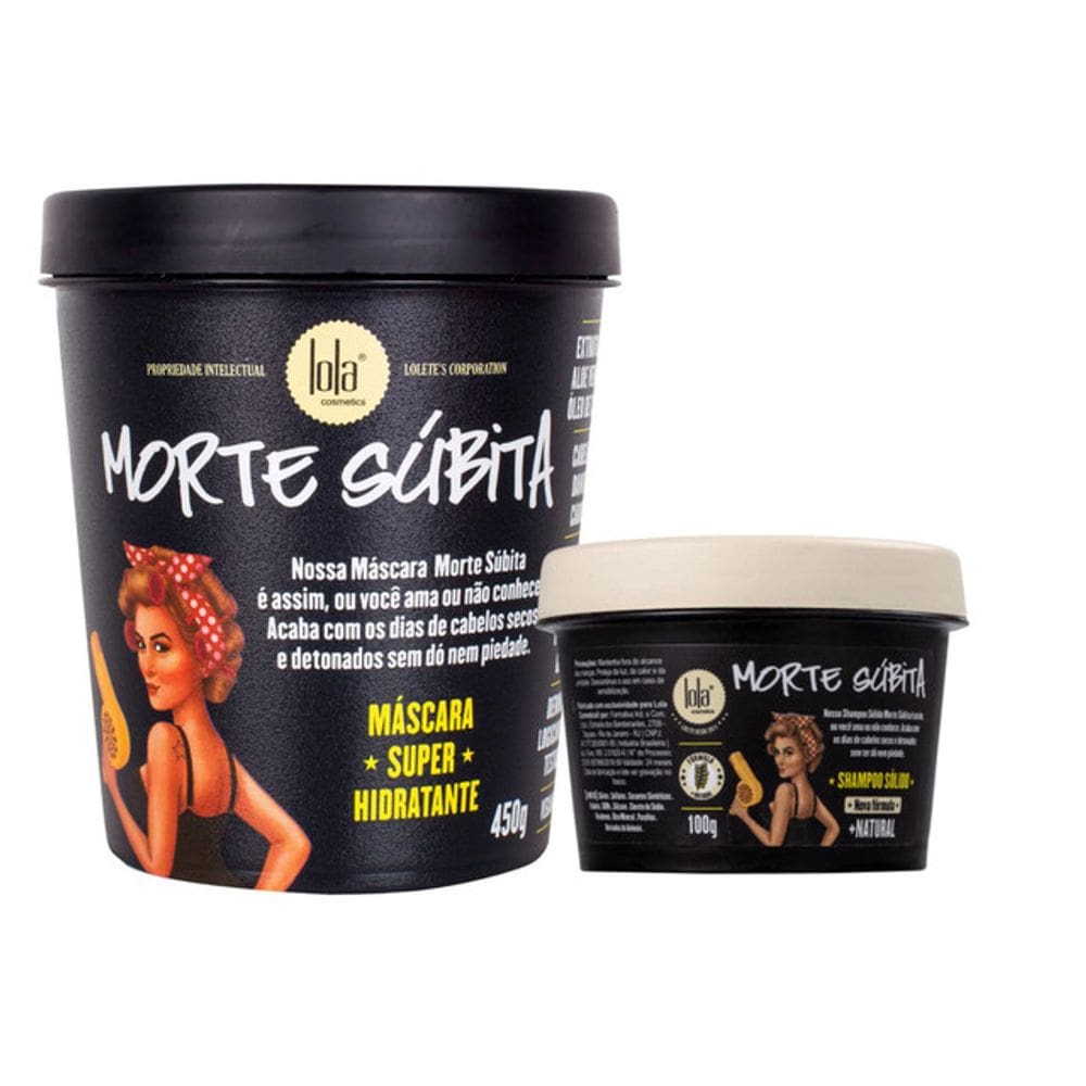 Lola Morte Súbita - Shampoo Sólido 100g + Máscara Super Hidratante 450g