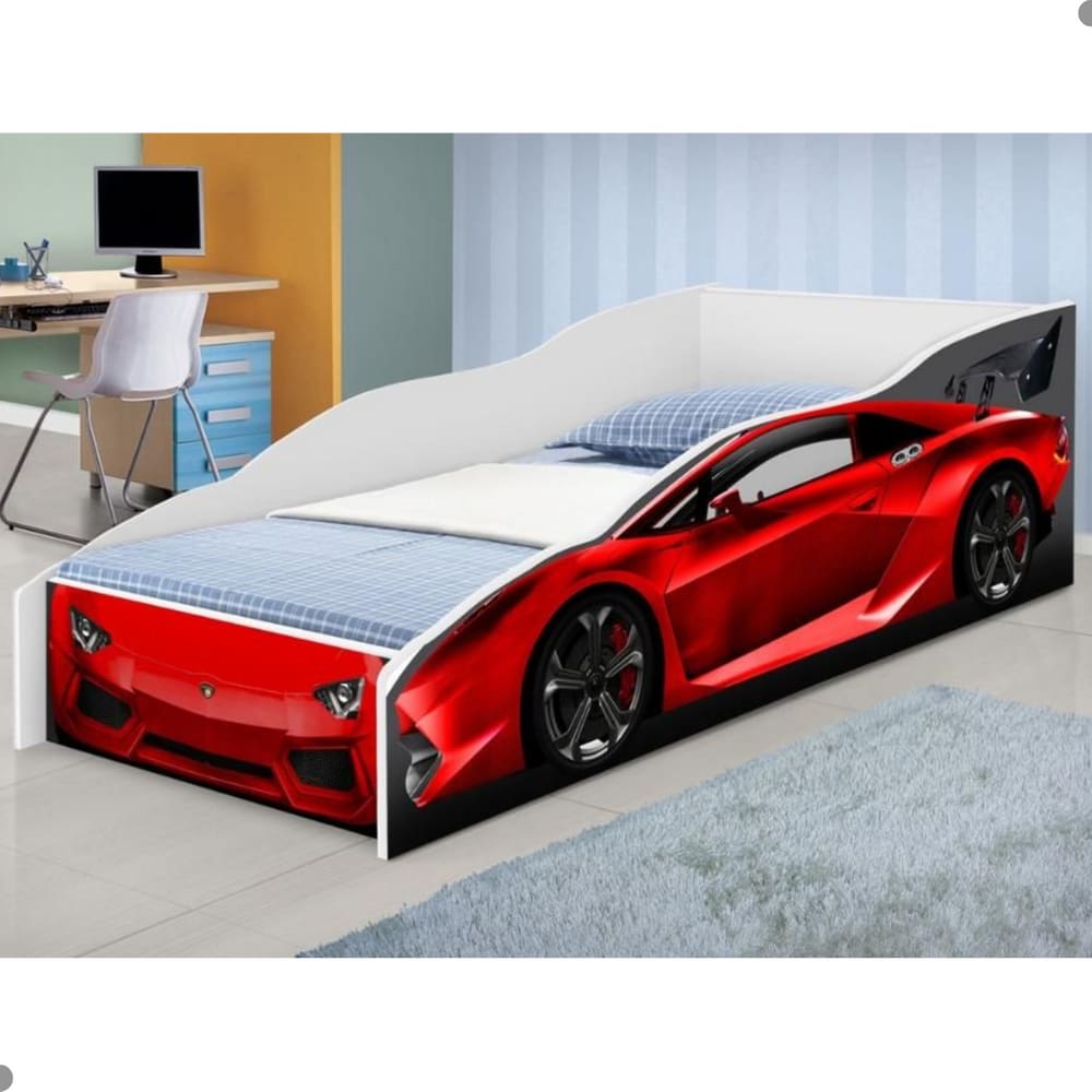 Cama Solteiro Carro Vermelho Sports