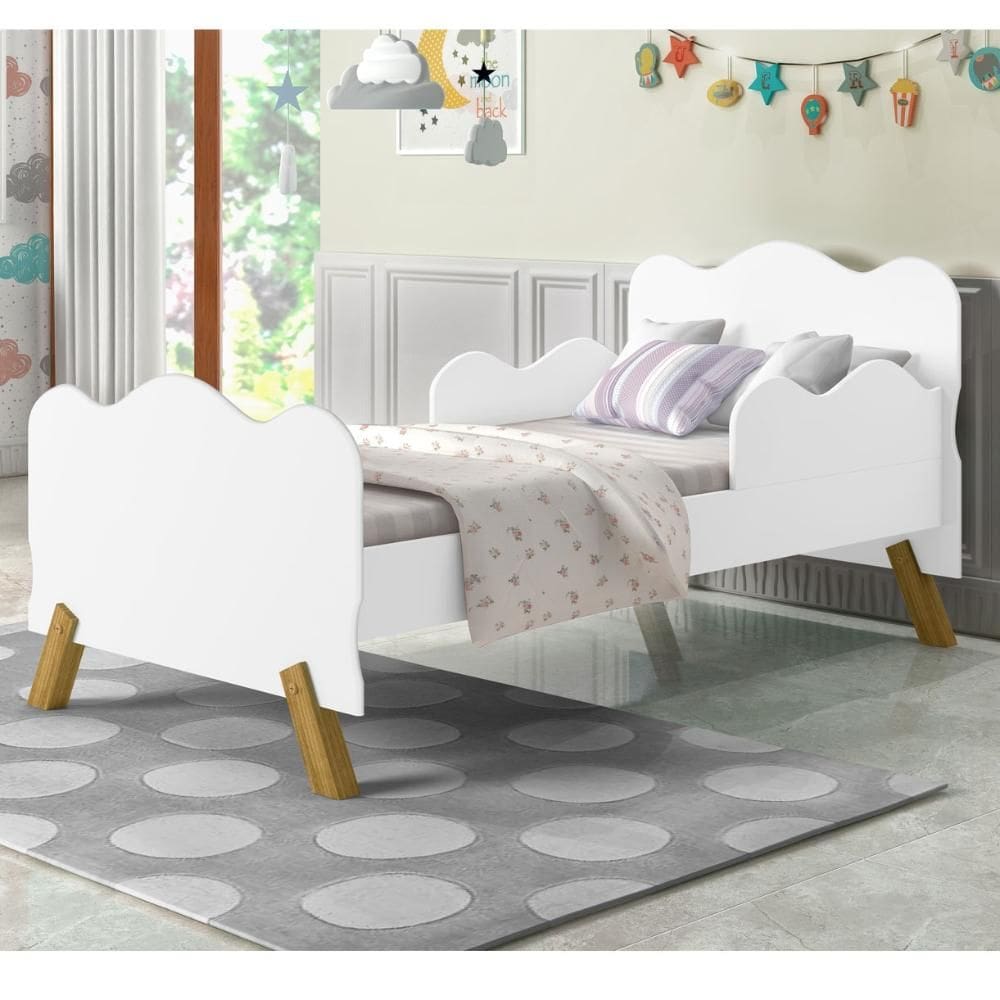 Mini Cama Infantil Nuvem Angel Branca