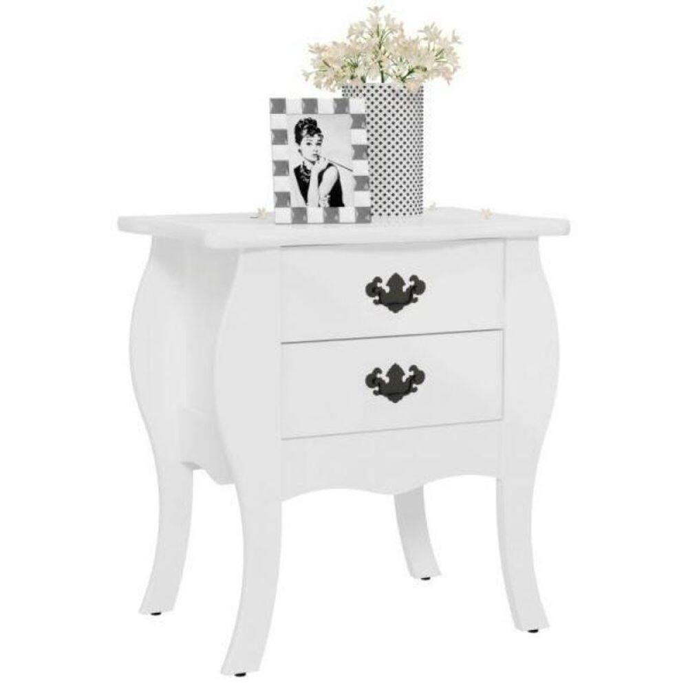 Mesa de Cabeceira Bombe Premier Branco