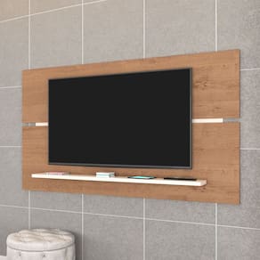 Painel para TV Até 65 Polegadas Roma Canelato Rustico Natural Off White - Atualle Móveis