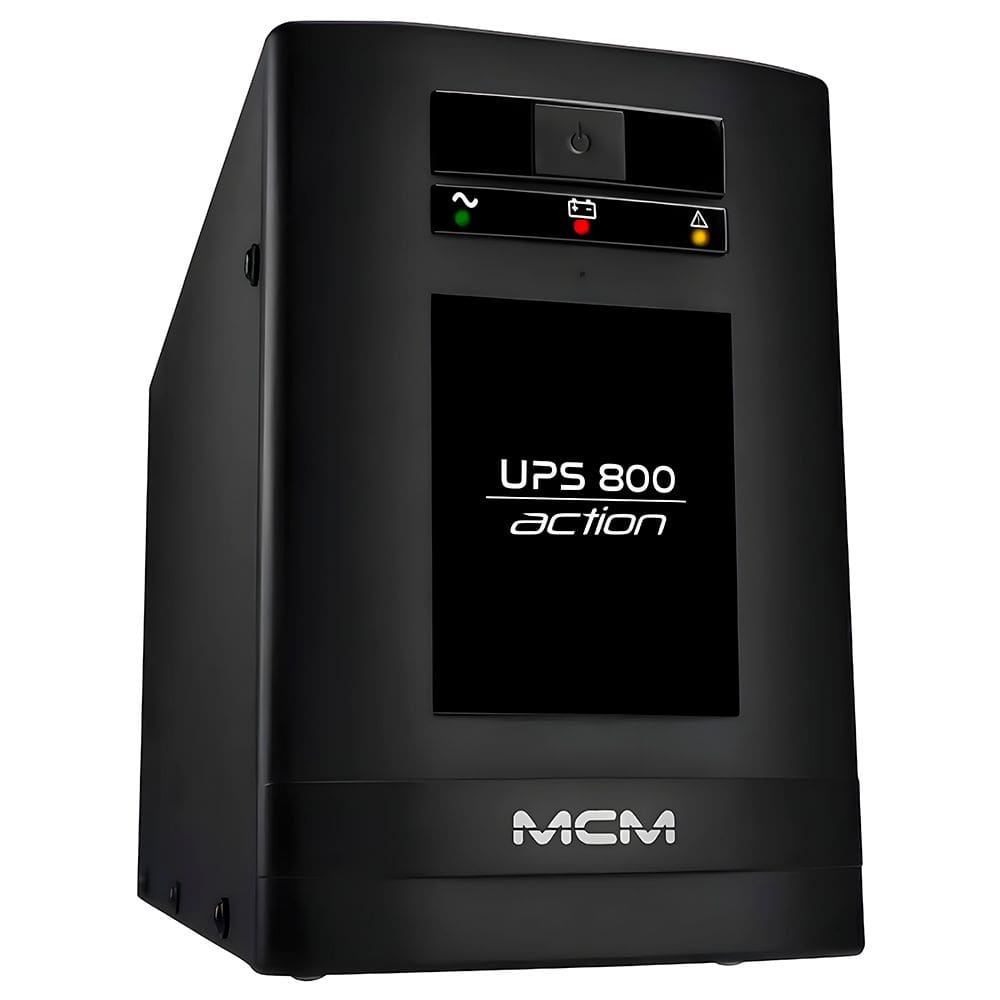 Nobreak UPS MCM 800VA, ACTION FIT 3.1, Entrada Trivolt /220v, Saída 6 Tomadas 115V, Com Entrada Bateria Estacionária