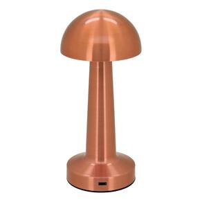 Luminária Led Mesa Usb Metal Abajur 21x9x9cm Cobre