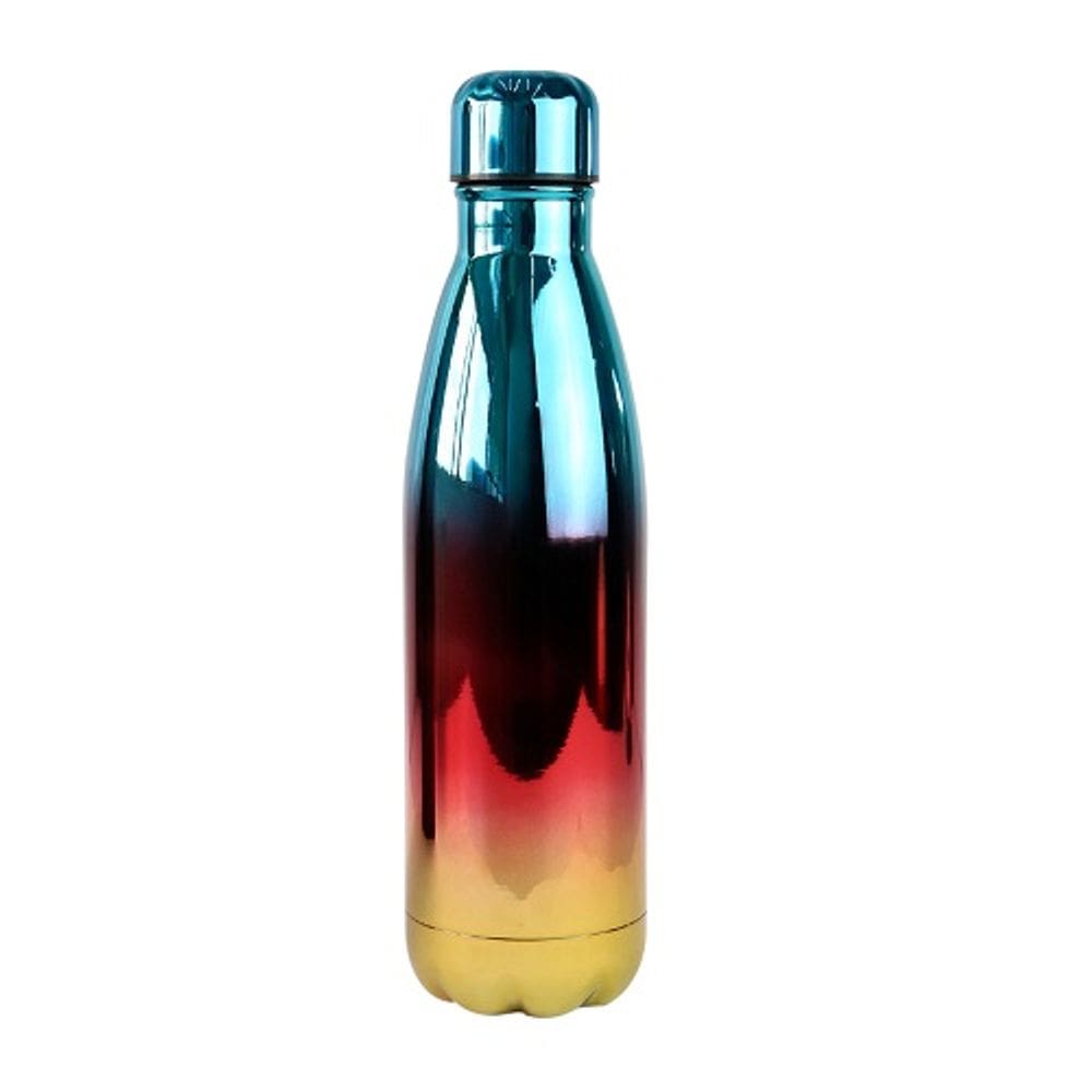 Garrafa Isotérmica Em Inox Squeeze 500Ml Holográfica Degrade