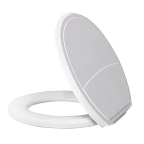 Assento Sanitario OVAL Almofadado PLUS SLIM Branco Metasul