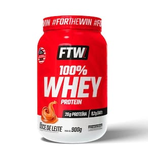 Whey Protein 100% Concentrado Pote 900G Doce De Leite Ftw