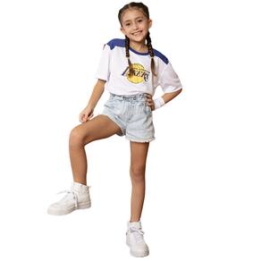 Camiseta Nba Juvenil Unissex Los Angeles Lakers Majestic