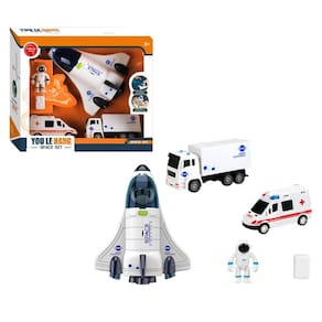 Playset Ônibus Espacial Com Astronauta e Veículos Space Set