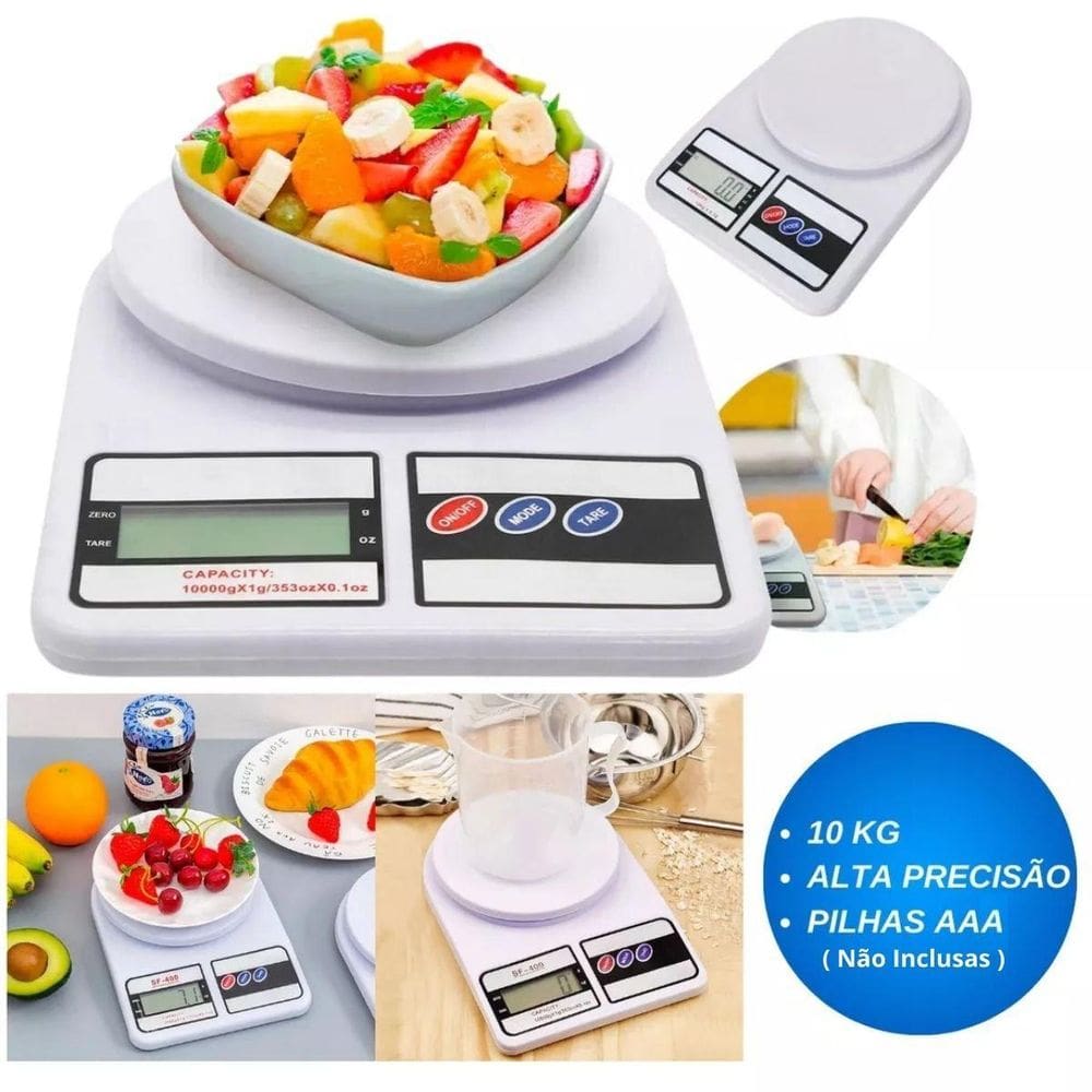 Balança De Cozinha Display Digital Medidas Prática 10Kg