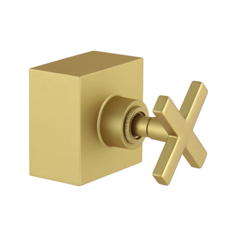 Acabamento Para Chuveiro Registro 1.1/4 1.1/2 50mm Cruzeta Quadrado Dourado Fosco Banheiro Padrão Deca