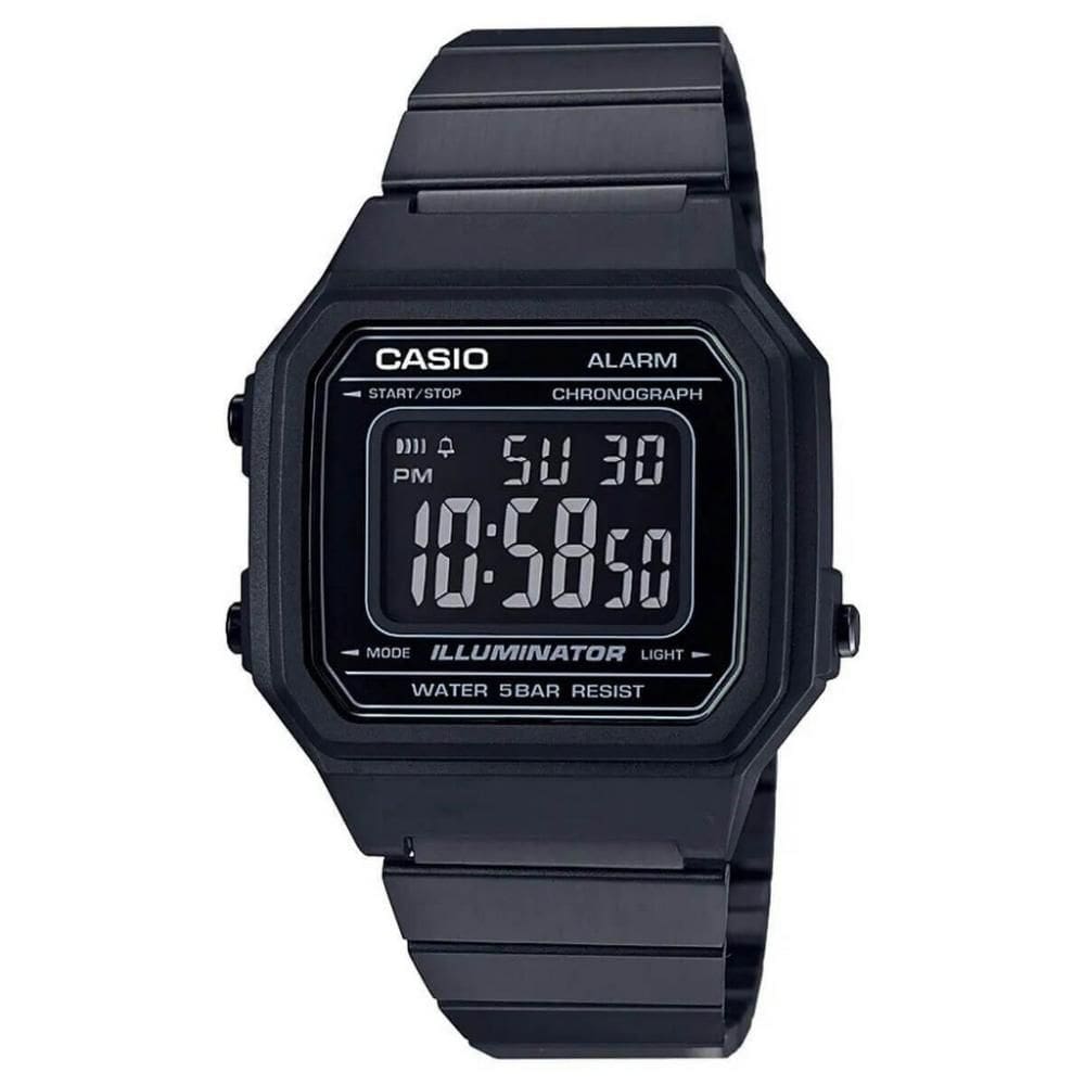 Relógio Casio Vintage Unissex B650WB-1BDF - Preto.