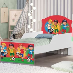 Cama Infantil Meninos Futebol Com Colchão