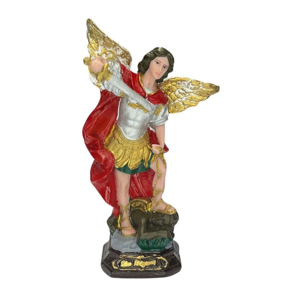 Escultura Católica São Miguel Arcanjo 21 Cm em Resina