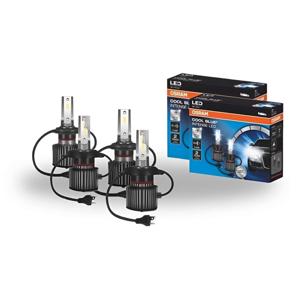 KIT 4 Lâmpadas Osram Led Cool Blue UM par H4+UM par H7