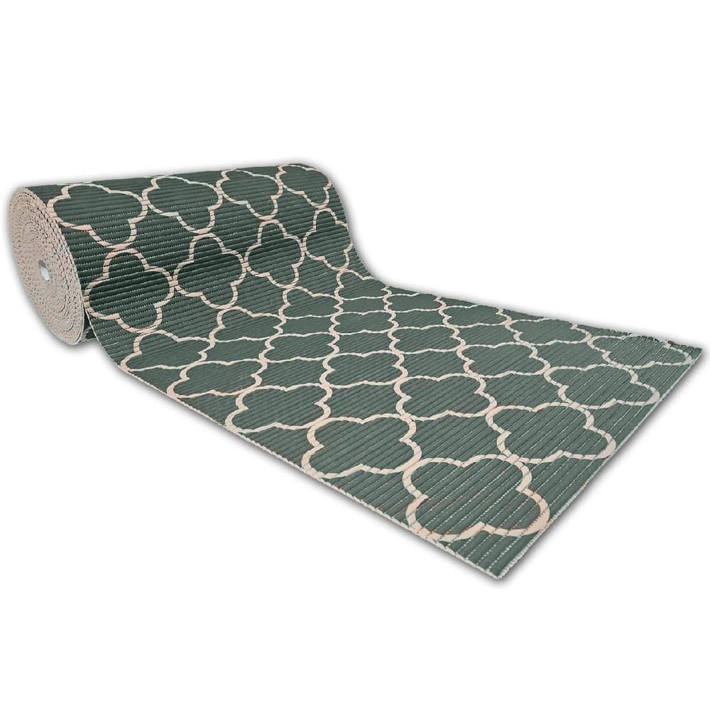 Tapete Passadeira Emborrachada Pvc Antiderrapante 0,65x4,00m Verde Modular