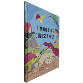 Livro Ilustrado O Mundo dos Dinossauros Tamanho Grande Capa Dura José Morán (Texto) e Marifé Gonzáles (Ilustrações)