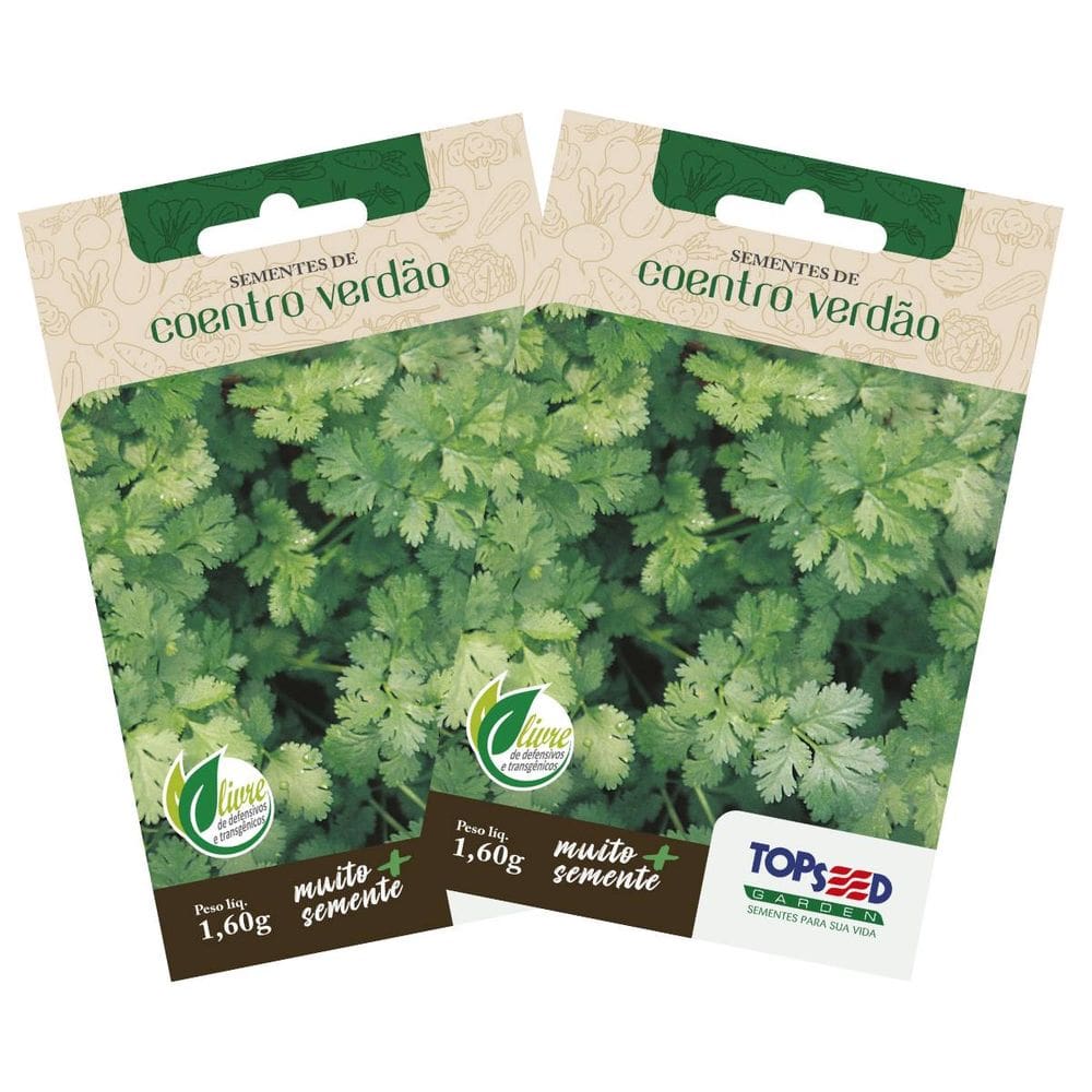 2X Sementes de Coentro Verdão TOPSEED