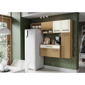 Cozinha Compacta Suspensa Rubi - Atacama Off White - Aramóveis