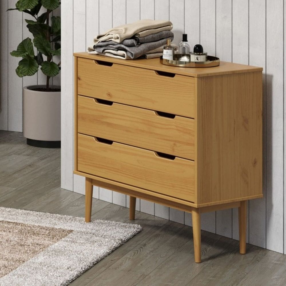 Cômoda 3 Gavetas Nórdica Yescasa Roble