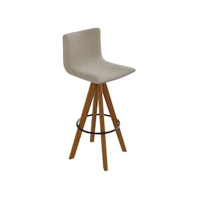 Banqueta Giratoria Alta 75cm com Assento e Encostos Estofados Ref 257 Imbuia