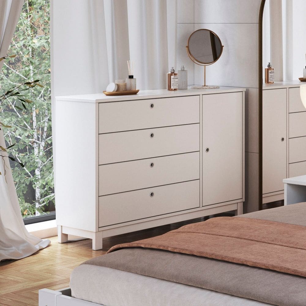 Cômoda Lucy de Madeira Maciça Branco