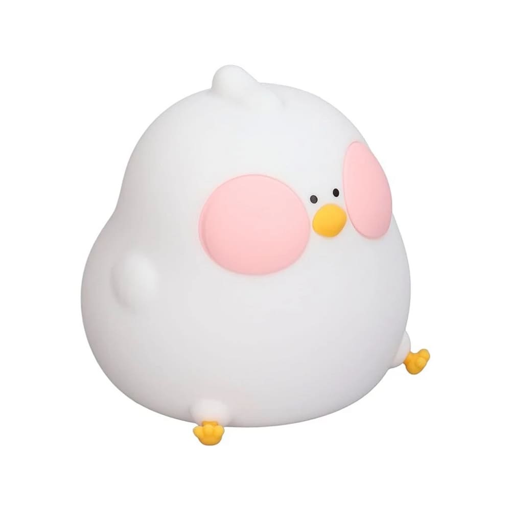 Luminária De Mesa Decorativa Galinha em Silicone Recarregável RGB Com Timer de Sono