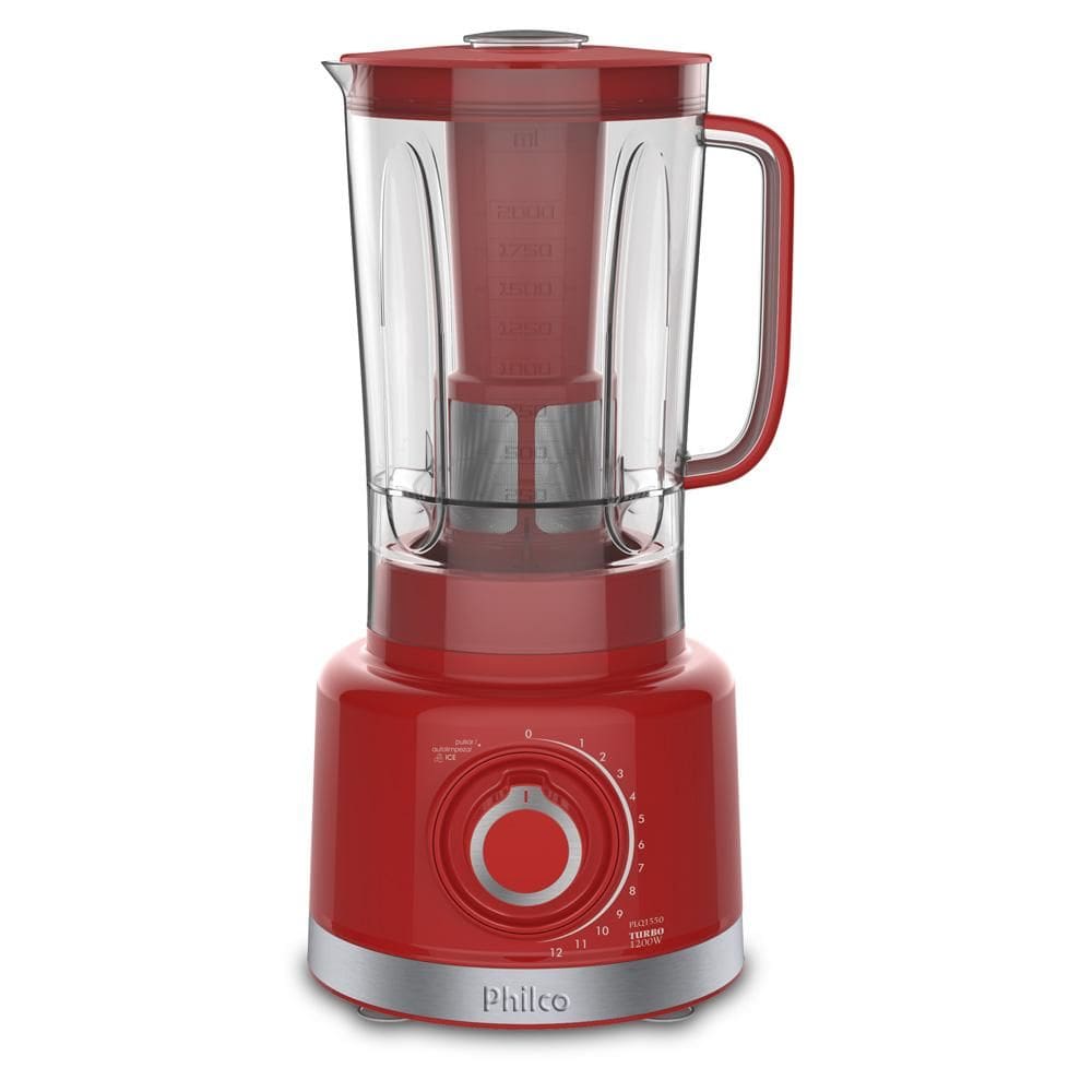 Liquidificador Philco Turbo Pro Maxx 6 PLQ1550 Vermelho 127V