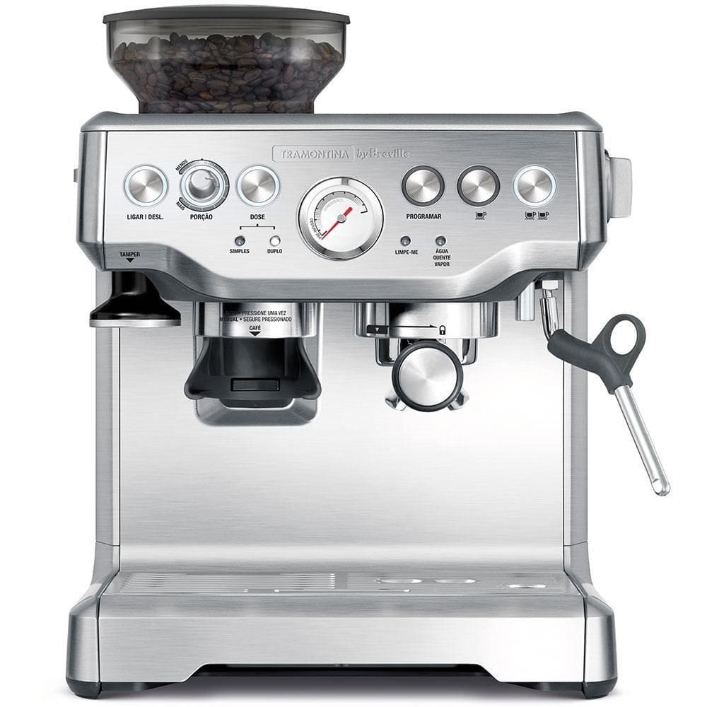 Cafeteira Elétrica Tramontina Express Pro by Breville em Aço Inox com Moedor 2 Litros 220V 69066012