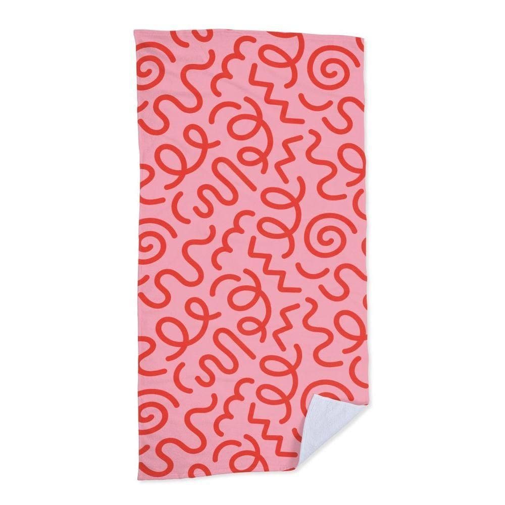Toalha De Praia Abstract Pink