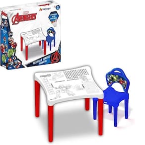Mesa Com Cadeira Para Atividades Desenha E Apaga Avengers