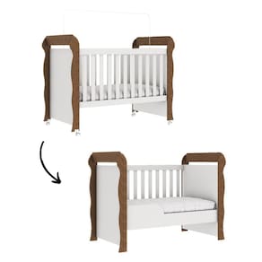 Berço Americano e Cama Bebê Mirelle Branco/MD Carolina Baby